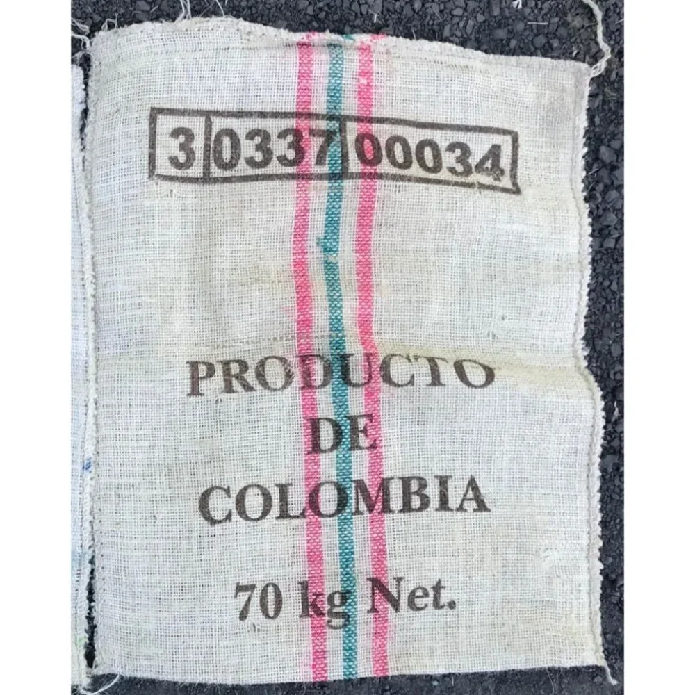 Burlap Coffee Bag Sack Oromolido Columbia Art Craft Garden 37 x 29" Jute Beanbag - Picture 2 of 2